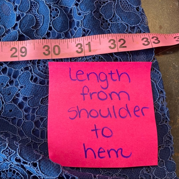 NWT- Free People Lovely in Lace Blue Dress - Picture 13 of 15